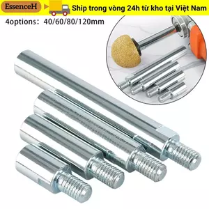 Thanh chuyển đổi máy mài góc ESSENCEH 1 chiếc, Thanh nối dài trục 40 / 60 / 80 / 140mm, Sợi M10 cho Model 100 125 Máy mài góc Phụ kiện đánh bóng Thanh kết nối mài