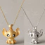 Interstellar Baby Quái vật nhỏ dễ thương < Stitch > Mặt dây chuyền Vòng cổ nhỏ Hoạt hình tinh tế Vòng cổ mặt dây chuyền hai chiều