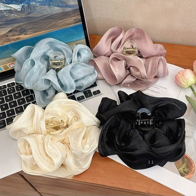 Hàn Quốc Voan Hàn Quốc Phù Hợp Với Tóc Thời Trang Người Phụ Nữ Đám Mây Phong Cách Mới Kẹp Tóc