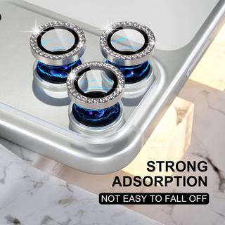 Kính bảo vệ camera iPhone đính đá lấp lánh chống trầy cho iPhone 11 12 13 14 15 16 17 Pro Max 17 Air