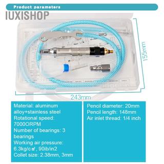 iuxishop 7 Chiếc Máy Chà Nhám Bằng Khí Nén Bộ Bút Mài Nhôm 70 000 Vòng/phút Tốc Độ Quay Cao Với Kích Thước Ren 1/4