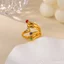 Vàng 18K Full Kim Cương Trái Tim Tình Yêu Nhiều Lớp Nhiều Màu Sắc Zircon Mở Nhẫn Ánh Sáng Cao Cấp Sang Trọng Cảm Giác Cao Cấp Không Phai Màu Trang Sức