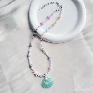 Vỏ Mới Dây Xích Hạt Gạo Đính Hạt Xương Đòn Dây Xích Nữ Mùa Hè Thời Trang Thiết Kế Độc Đáo Phụ Kiện Hợp Thời Trang Thoáng Mát Tất Cả Trận Đấu Vòng Cổ
