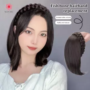MJnmc Tóc Giả Cho Người Phụ Nữ Tóc Ngắn Tóc Giả Xương Cá Có Tóc Giả Tích Hợp Miếng Dán Tóc Phụ Kiện Tóc Mới