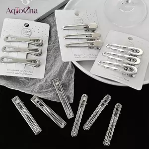 AqToCna 3 Chiếc Phong Cách Hàn Quốc Đơn Giản Thời Trang Kẹp Tóc Kim Loại Dubill Kẹp Barrettes Kẹp Bên Nổ Kẹp Dành Cho Nữ Hợp Thời Trang Phụ Kiện Tóc AqToCna