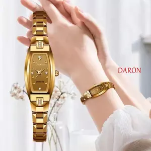 Đồng hồ đeo tay nữ DARON, Đồng hồ thạch anh sang trọng thanh lịch dành cho nữ, Dây đeo cổ tay nữ mỏng mỏng chống thấm nước thời trang