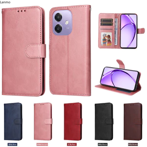 Ốp Lưng Cho OPPO Find X8 Find X8 Pro Mới Sang Trọng Ví Lật Cổ Điển Da Màu Trơn Bảo Vệ Toàn Diện Vỏ Điện Thoại Mềm Chống Sốc