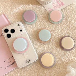 Đơn Giản Macron Tròn Từ Tính Giá Đỡ Điện Thoại Cho IPhone 17 16 15 14 13 12 Pro Max 14 Plus Có Thể Gập Lại Vòng Cầm Co Giãn Để Bàn Chân P1
