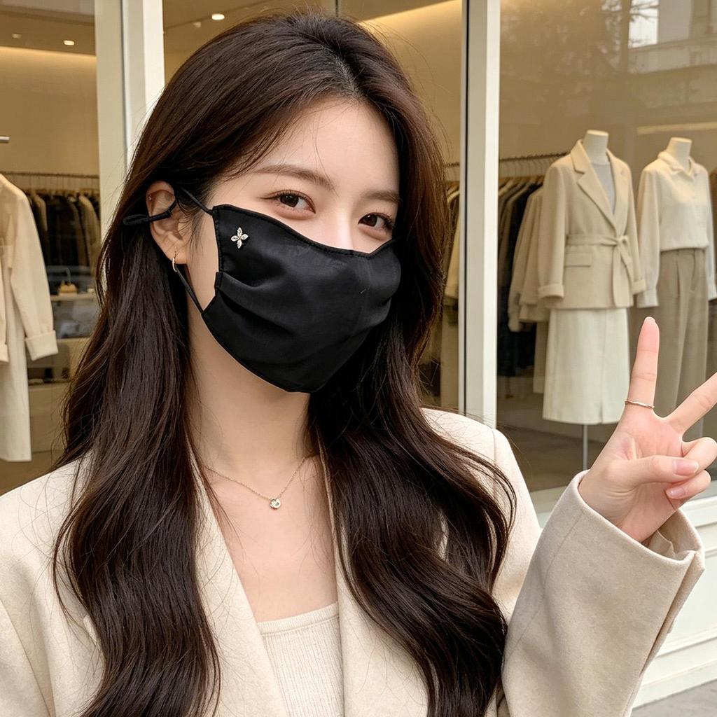 Mặt nạ chống nắng mùa hè Tencel nhẹ mỏng -Skin Thân thiện Làm mát thoáng khí Chống tia cực tím Chống gió Thoải mái khi lái xe ngoài trời Mặt nạ thể thao