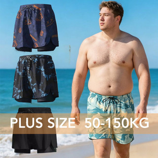 Plus Size 10XL 9XL Nam Lướt Sóng Hai Lớp Đi Biển Lặn Kích Thước Lớn Quần Bơi