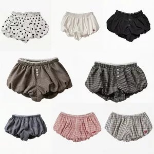 Milyfashion Pure Desire Phong Cách Ba Lê Phong Cách Mới Kẻ Sọc Mây Bud Quần Short Mùa Hè Eo Cao Mỏng Hơn Nhìn Lông Tơ Chữ a Kẻ Sọc Quần Short Thường Ngày Quần Áo Nữ