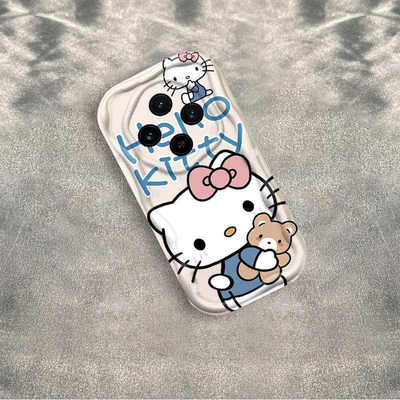 Thích hợp cho Redmi 14C 3D Wave Soft TPU Kitty Rilakkuma Vỏ điện thoại chống sốc