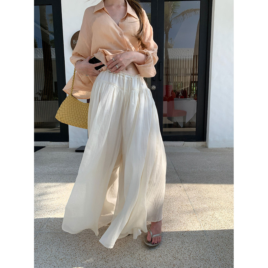 SUXI Quần dài rộng dáng rộng dáng rộng dáng rộng thông thường dành cho nữ mùa hè mới 260508