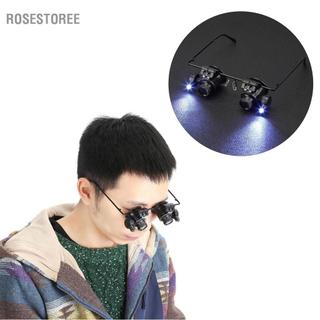 Rosestoree Rosestoree Haofy Chuyên Nghiệp Sửa Chữa Đồng Hồ Mắt 20xMagnifying Kính Lúp Thợ Kim Hoàn Dụng Cụ LED Ống Kính Kính Lúp