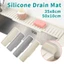 Bồn rửa bằng silicon nhà bếp Splash Guard Thảm thoát nước dẫn hướng nước khô nhanh, Thảm bảo vệ mặt bàn nhà bếp chống trượt
