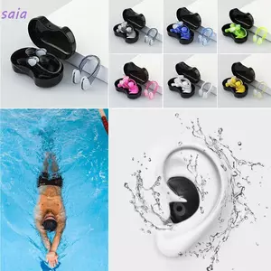 SAIA Nút Tai Kẹp Mũi Phù Hợp Với Bộ Nút Tai Bơi, Phụ Kiện Bơi Chống Thấm Nước Silicon Thoải Mái Cắm Tai Lặn / Lướt / Bơi
