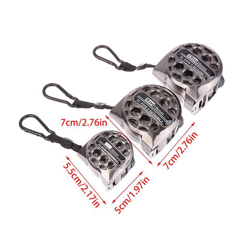 NS 3 / 5 / 7.5M Thước dây mét Thép không gỉ Chống ăn mòn Thước đo hệ mét có thể thu vào Thiết kế rỗng Dụng cụ đo chế biến gỗ NS