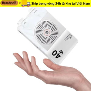 Đèn LED máy ảnh BAMBOOB 40W, Nhiệt độ màu kép 0-100% Đèn Video COB 40W có thể điều chỉnh, Túi di động 4400mAh có thể sạc lại 2800K-9000K Đèn chiếu sáng chụp ảnh DSLR SLR