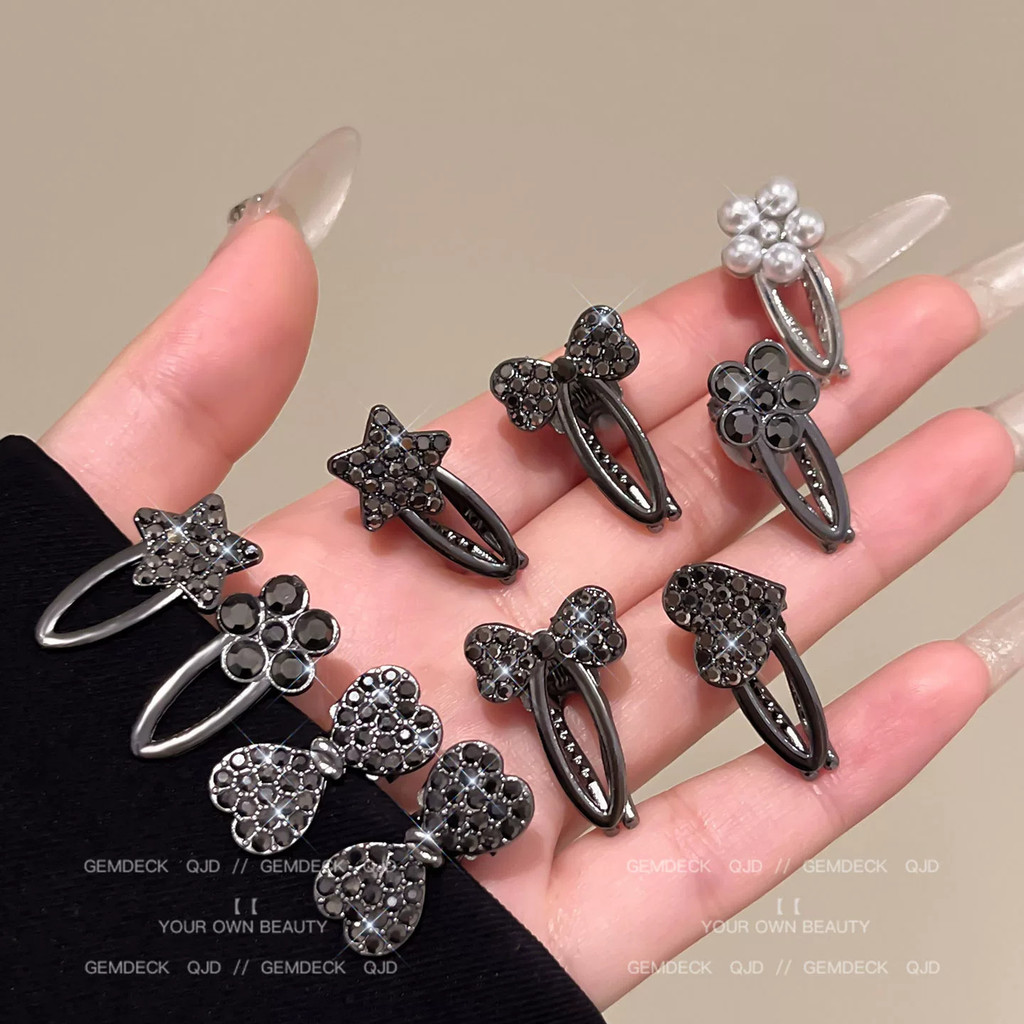 Phong Cách Hàn Quốc - Kẹp Tóc Nhỏ Cho Tóc Nuôi Zircon Cao Cấp