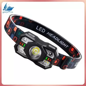 Đèn pha cảm biến ánh sáng tự động màu đỏ và trắng - Phù hợp câu cá ban đêm và dùng ngoài trời