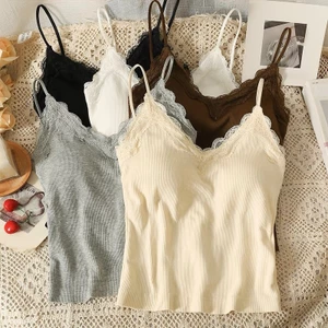 Top ren gợi cảm có dây đeo cho nữ, chất liệu nylon và spandex, phù hợp thời trang xuân hè