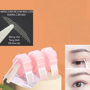 Kích mí, dán mí lưới ren sẵn keo (cuộn 300 miếng), không lộ, siêu tàng hình