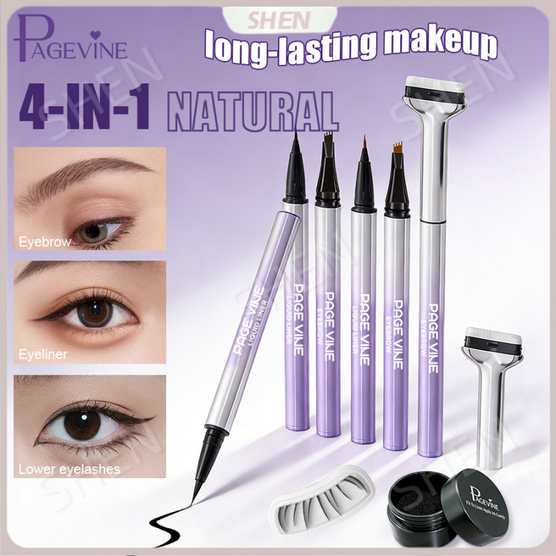 Thấp Lông Mi Dưới Cói Bút Kẻ Mắt Lâu Dài Không Mờ Bút Chì Lông Mày Lông Mi Bút Kẻ Mắt Ba @