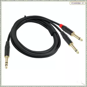 Stereo 6.35mm sang 2 Mono 6.35 Nam Mono Y-Splitter Chèn Cáp 1 / 4 Inch Nam Jack Sang Dual 1 / 4inch 6.5 Nam Cáp Âm Thanh C