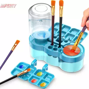 HFSHY Nail Art Brush Máy giặt có nút thoát nước Bàn chải sơn Thiết bị sạch Lưu thông nước tự động cho bàn chải nghệ thuật làm móng VN
