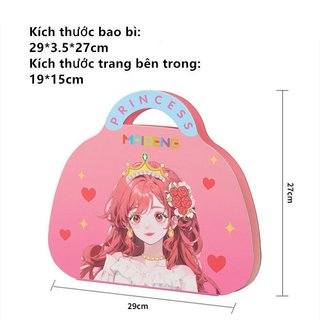 Trẻ Em Công Chúa Bộ Trang Điểm An Toàn Không Độc Hại Giấy Trang Điểm Miếng Dán Đồ Chơi Nghệ Thuật Quà Tặng Cô Gái Chơi Mang Theo Túi