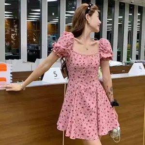 Áo cánh tay phồng cổ vuông plus size, phù hợp mùa hè, thiết kế slim-fit