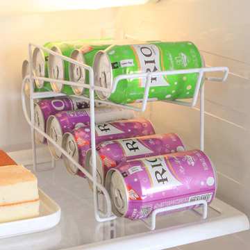 Tủ Lạnh Đồ Uống Lon Bia Cola Giá Để Đồ Nhà Bếp Hai Lớp Sắp Xếp Kệ Để Bàn Giá Để Đồ Giá Để Đồ
