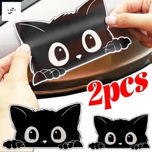 Nhãn dán xe mèo đen 15cm - Decal nhìn trộm ngộ nghĩnh cho xe máy ô tô