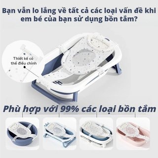 Lưới tắm cho bé Võng chống trượt có thể điều chỉnh mềm mại thoáng khí Hỗ trợ bồn tắm sơ sinh