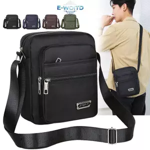 E-WOITD Thương Hiệu Mới Nam Đeo Ngang Túi Nam Nylon Đeo Vai Bé Trai Túi Xách Người Túi Xách Cho Du Lịch Thường Ngày Lớn Satchel Xám E-WOITD