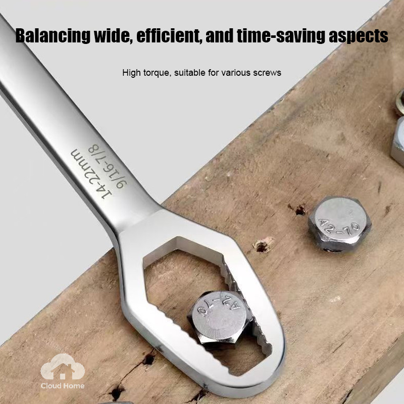 🌤️COD🌤️23Cm Cờ lê đa năng Độ dày 5mm Cờ lê tự siết điều chỉnh đa năng, cờ lê điều chỉnh nhanh đa dụng