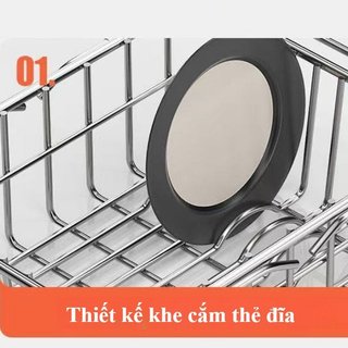 Có thể điều chỉnh Bồn rửa chén bằng thép không gỉ Giá phơi bát đĩa Thảm silicon Nhà bếp Quầy tiết kiệm không gian