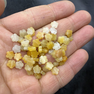 ((10 Cái) 6 Mm Topaz Lục Giác Hoa Mai Rời Hạt Topaz Hoa Vòng Tay Tự Làm Phụ Kiện