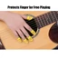 SMILE 8 miếng bảo vệ đầu ngón tay, Chọn ngón tay đàn Guitar Polymer có thể điều chỉnh, Màu vàng / Đen / Trắng / Màu be có thể điều chỉnh ngón tay cho nhạc cụ dây