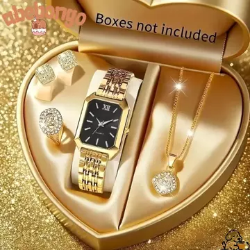 Đồng hồ đeo tay ABEBONGONONY Bộ trang sức kim cương giả, Đồng hồ thạch anh kim cương giả bằng thép không gỉ, Đồng hồ đeo tay nữ đơn giản thời trang, Đồng hồ đeo tay nữ sinh viên