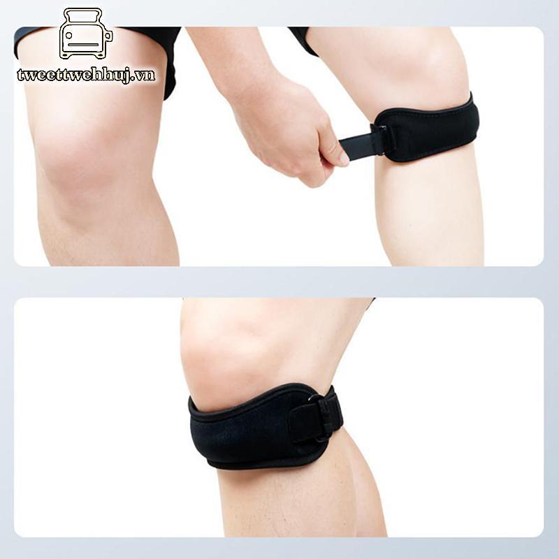 Băng quấn đầu gối điều chỉnh được, pad EVa mềm, bảo vệ dây chằng patella, hỗ trợ vận động và giảm đau, unisex