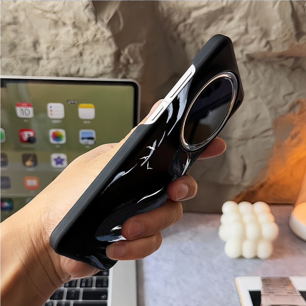 Dành Cho Vivo X300 Pro X200 ProX100S X100 X90 Pro + X200 Ultra “Ink Whale ” Vỏ Điện Thoại Bọc Nửa Mờ Micro / Vỏ Vivo Chống Sốc