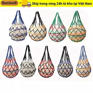 Túi đựng bóng rổ BAMBOOB, Túi nylon dệt, Bóng mang theo nhiều màu Túi bóng đá