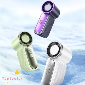 Quạt Để Bàn TOPTOOLCX, Màn Hình LED Sạc USB Quạt Cầm Tay Mini, Di Động Tốc Độ Cao Turbo 100 Có Thể Điều Chỉnh Cài Đặt Turbo Quạt Du Lịch