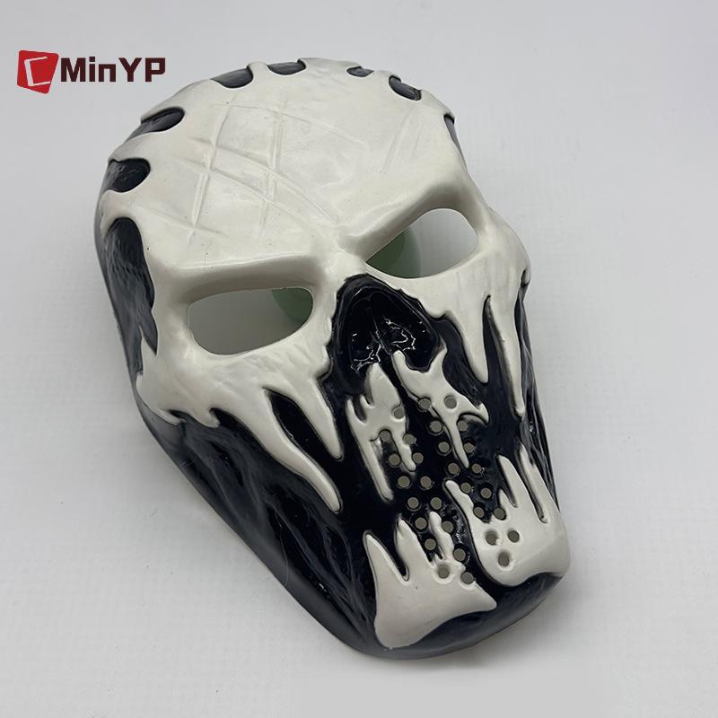 CyinYP Mặt nạ kinh dị Halloween Mắt xuân Chú hề Ma cà rồng Mặt nạ đầu lâu Kịch bản Giết đáng sợ Trang phục Đạo cụ vinh quang
