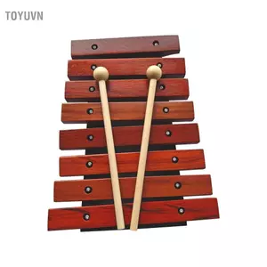 toyuvn Btuty 8 nốt Nhạc cụ Xylophone bằng gỗ với 2 vồ Gỗ thông bạch dương Bộ gõ nhỏ Quà tặng sinh nhật Dụng cụ âm nhạc Hoàn hảo cho người mới bắt đầu