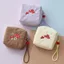Túi trang điểm FAVORITEGOODS, Ly hợp vải nữ đa năng hình nấm, Hộp đựng cáp dữ liệu ví đựng tiền xu di động đa năng dễ thương