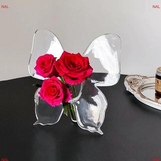[NA] Bình hoa Acrylic bướm trong suốt Phụ kiện sắp xếp hoa ba chiều Bình bướm Trang trí nhà cửa MỚI