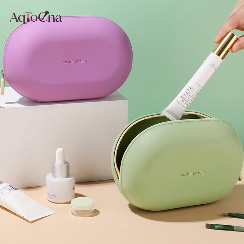 AqToCna Di Động Dung Tích Lớn Silicon Túi Đựng Mỹ Phẩm Mềm Chống Thấm Nước Túi Bảo Quản Chống Ẩm Túi Rửa Cho Gia Đình Du Lịch AqToCna