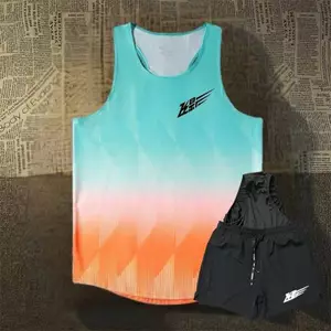 Running Sports Track and Field Quick-Dry Vest Lining Shorts Suit Marathon Racing Suit vnha